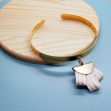Bracelet jonc Emile soie or Made In France L’Orangerie Bijoux
